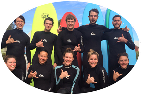 learn to surf in broulee